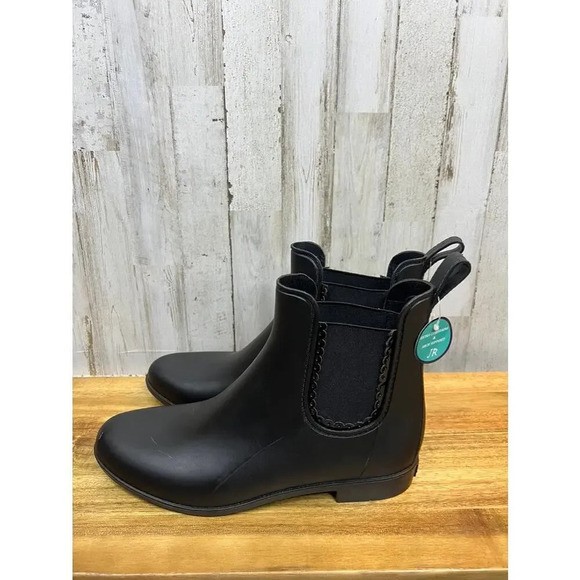 NWT Jack Rogers Women's Black Sallie Chelsea Rain Boot Size 10 - Picture 3 of 6